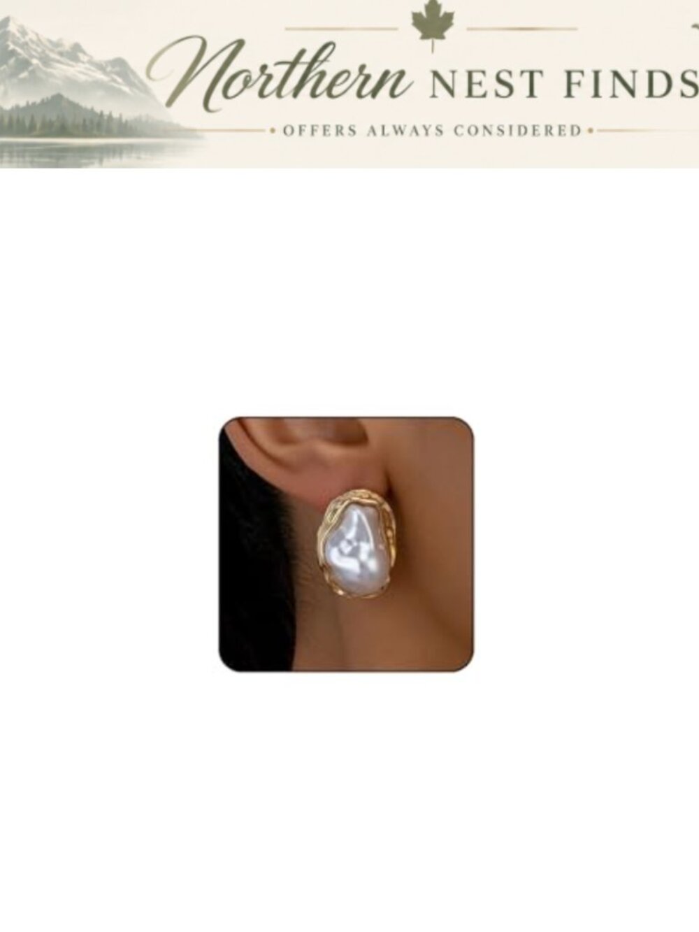Big Baroque Pearl Earrings Gold-Plated Statement Earrings Trendy Chunky Jewelry